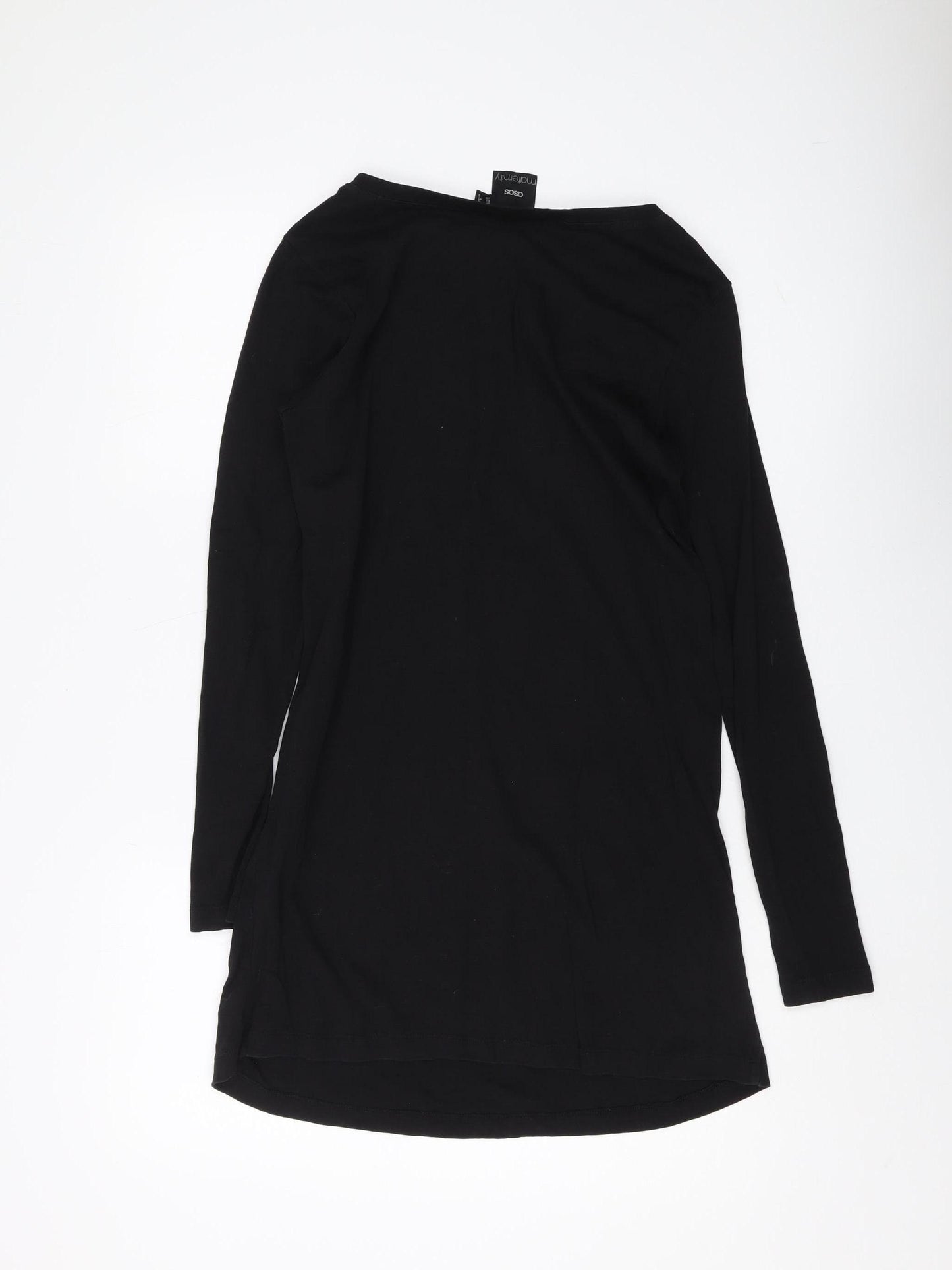 ASOS Maternity Black Long Sleeve Cotton Dress