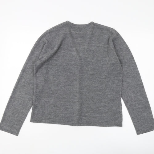 Joie de Vivre Women's Grey Cardigan - Size L, V-Neck
