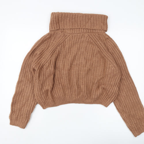 moon&madison Women's Brown Roll Neck Pullover Jumper S