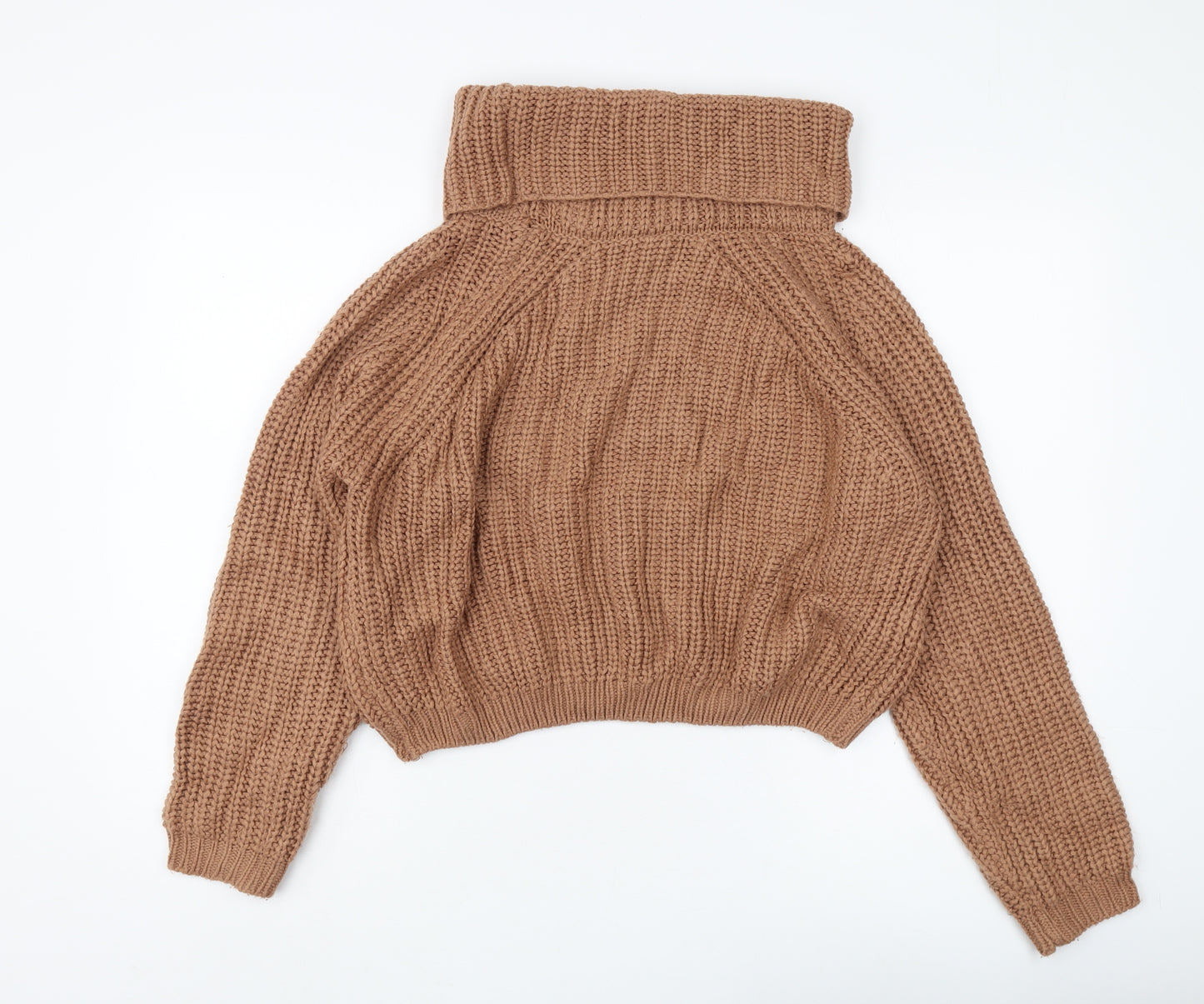 moon&madison Women's Brown Roll Neck Pullover Jumper S