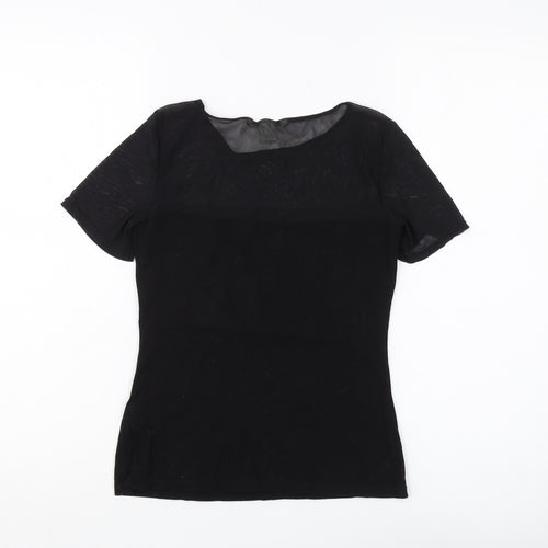 H&M Women's Black Short Sleeve Basic T-Shirt, Size 10