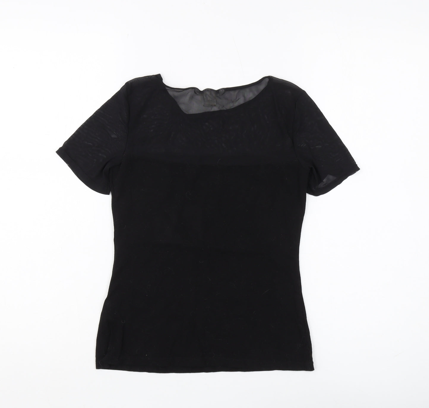 H&M Women's Black Short Sleeve Basic T-Shirt, Size 10