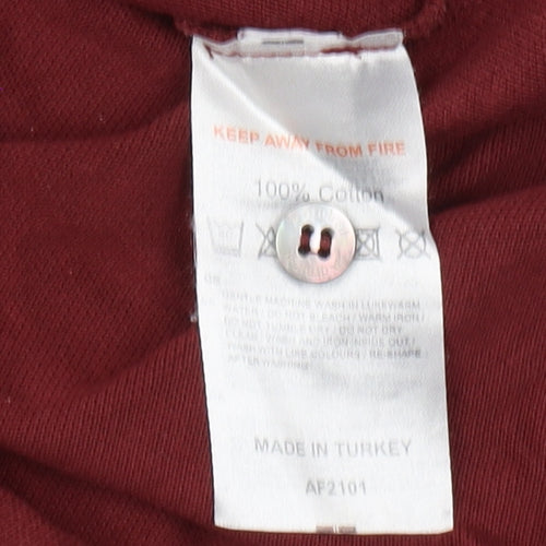 Admirably British Men's Red Cotton Polo Shirt M