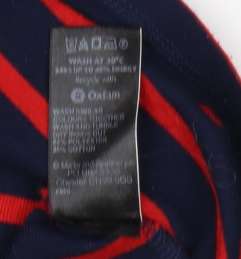 Marks and Spencer Women Petite Striped Top Blue Red Size 14