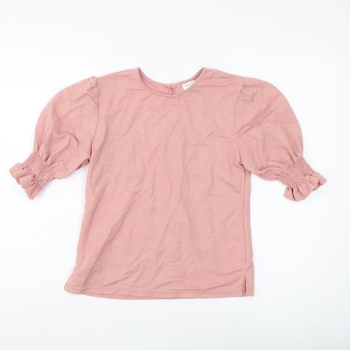 Warehouse Women's Pink Puff Sleeve Top Size 8