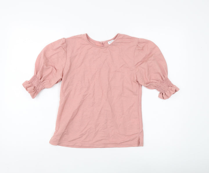 Warehouse Women's Pink Puff Sleeve Top Size 8