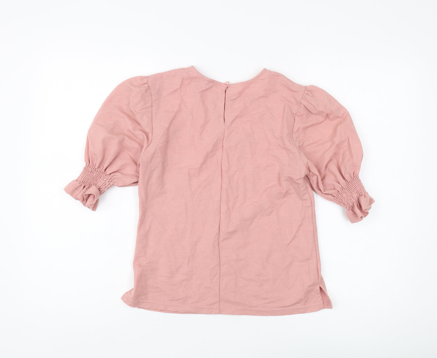 Warehouse Women's Pink Puff Sleeve Top Size 8