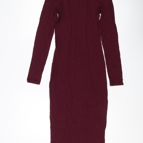 Topshop Women's Red Bodycon Dress Size 8