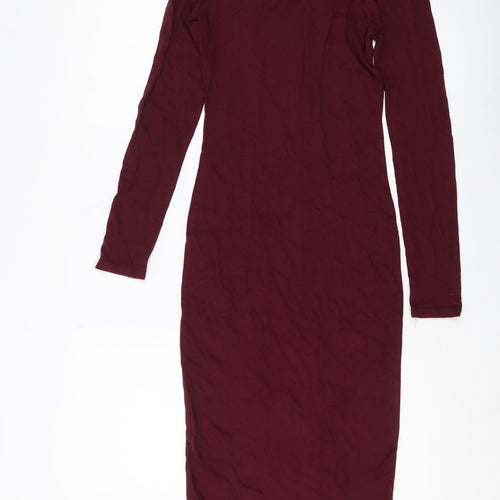 Topshop Women's Red Bodycon Dress Size 8