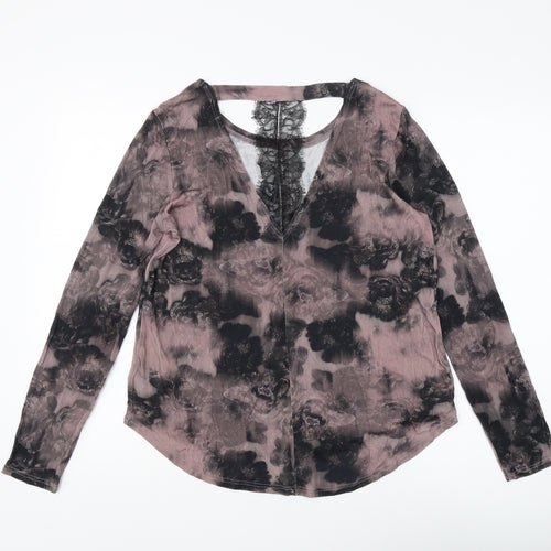 Next Women's Multicoloured Floral Long Sleeve Top Size 10