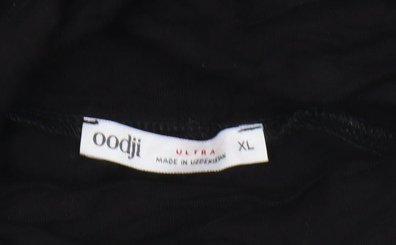 Oodji Women's Black Roll Neck Basic Top XL