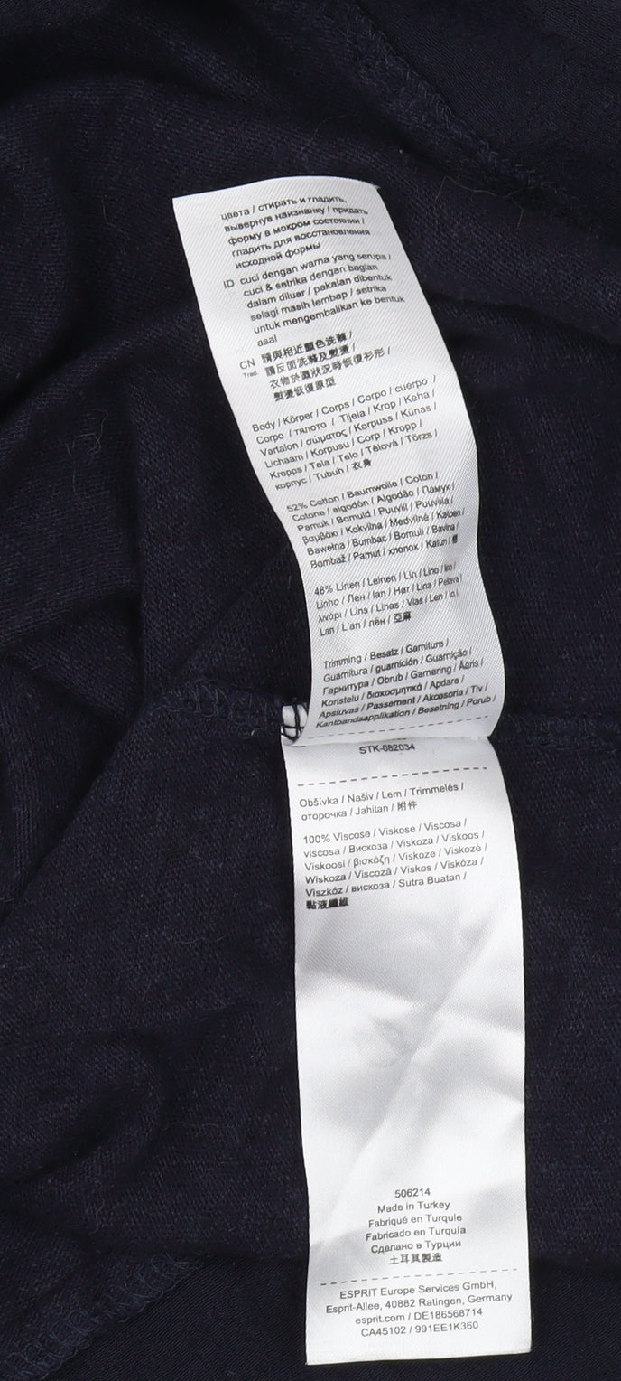 Esprit Women's Black L Basic Cotton T-Shirt