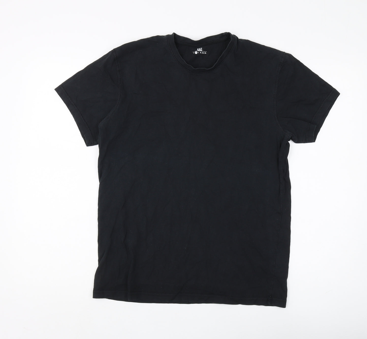 East Lower Men's Black Crew Neck T-Shirt, Size M