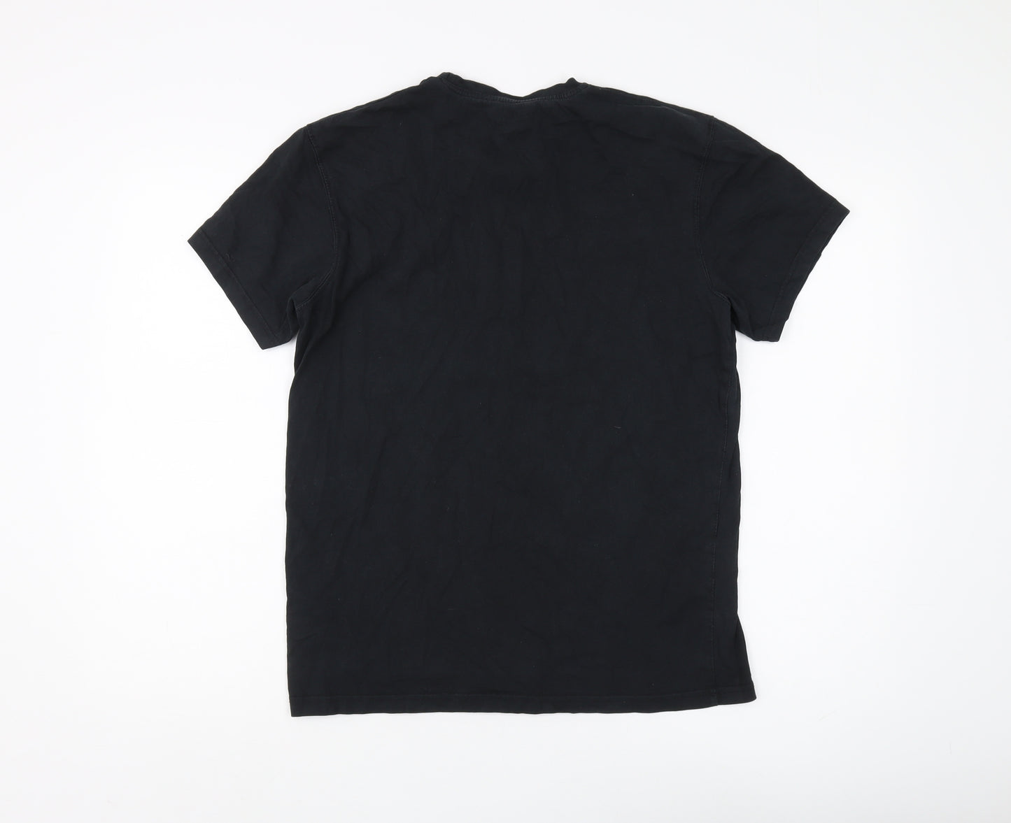 East Lower Men's Black Crew Neck T-Shirt, Size M