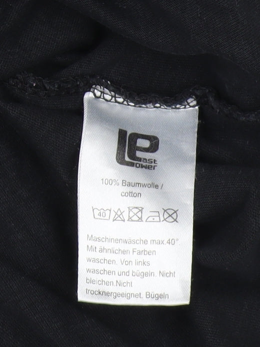 East Lower Men's Black Crew Neck T-Shirt, Size M