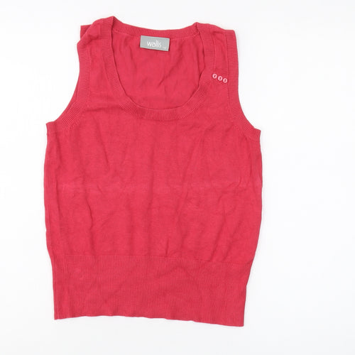 Wallis Women’s Red Tank Top Size 12 Basic Scoop Neck