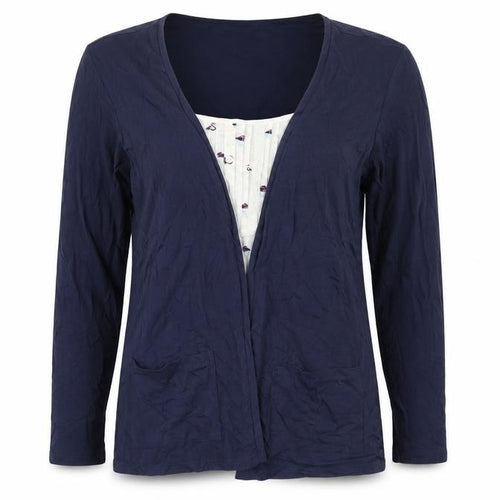 Marks and Spencer Women’s Blue Long Sleeve V-Neck Top