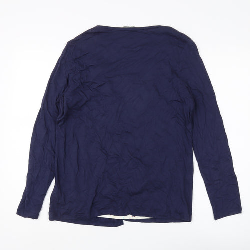 Marks and Spencer Women’s Blue Long Sleeve V-Neck Top