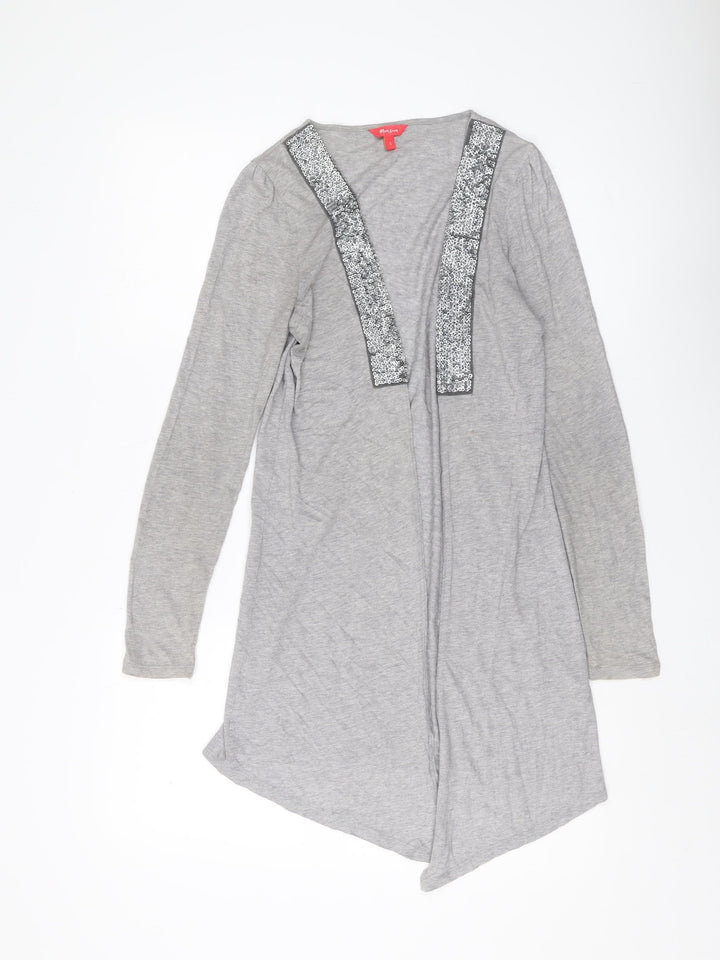 Monsoon Women's Grey Cardigan, Size S, Embroidered, Casual