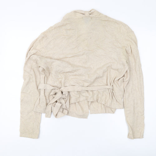 H&M Women's Beige Cardigan Size 12 Long Sleeve