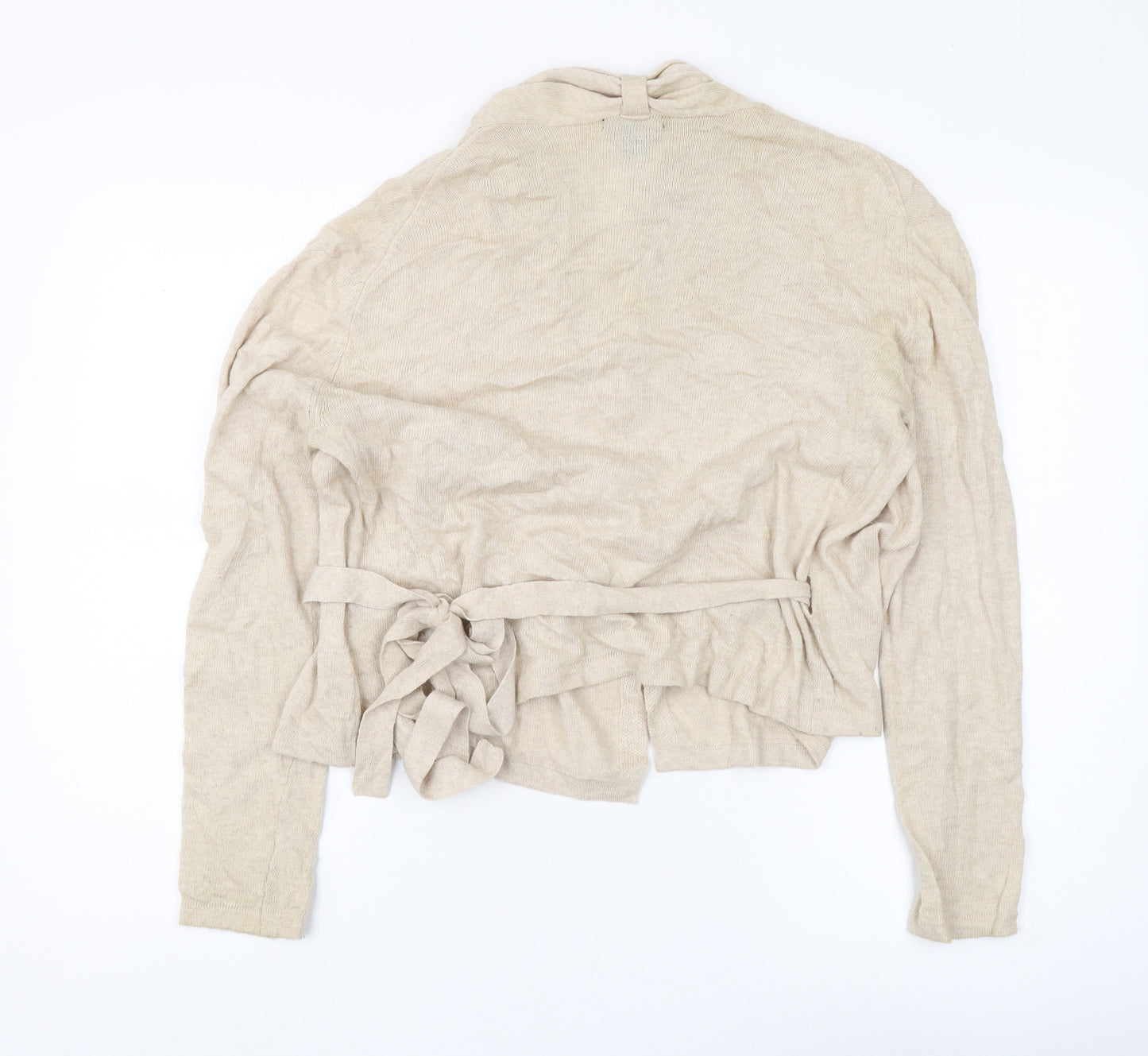 H&M Women's Beige Cardigan Size 12 Long Sleeve