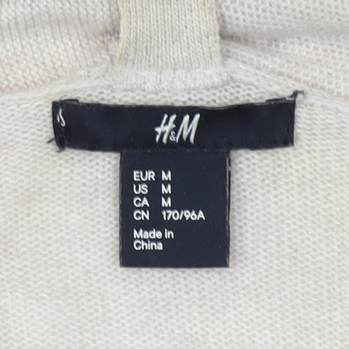 H&M Women's Beige Cardigan Size 12 Long Sleeve