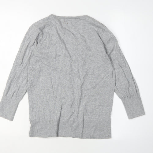 Monsoon Women's Grey V-Neck Cardigan Size 10