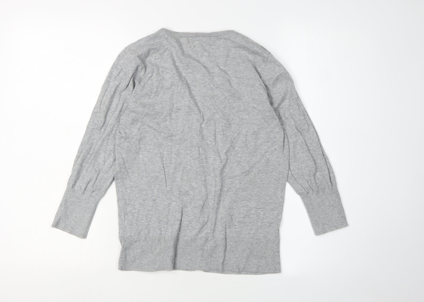Monsoon Women's Grey V-Neck Cardigan Size 10