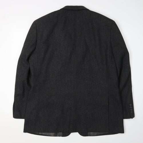 Greenwoods Men's Black Wool Blazer 42S Formal