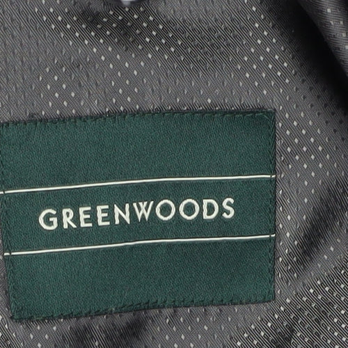 Greenwoods Men's Black Wool Blazer 42S Formal
