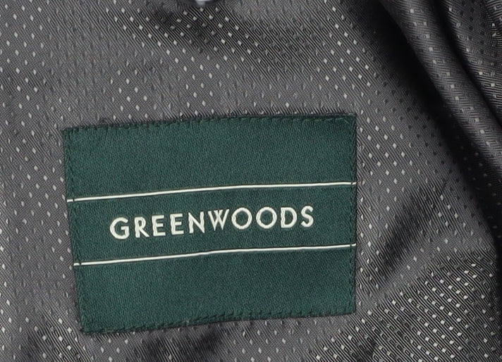 Greenwoods Men's Black Wool Blazer 42S Formal