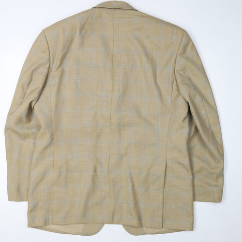 Baumler Men's Beige Blazer, Size 56, Check Pattern