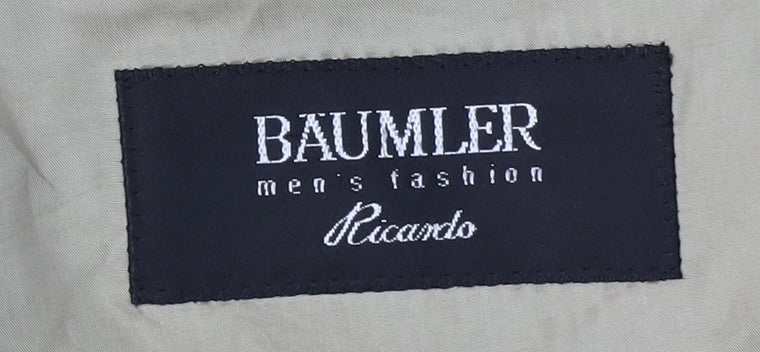 Baumler Men's Beige Blazer, Size 56, Check Pattern