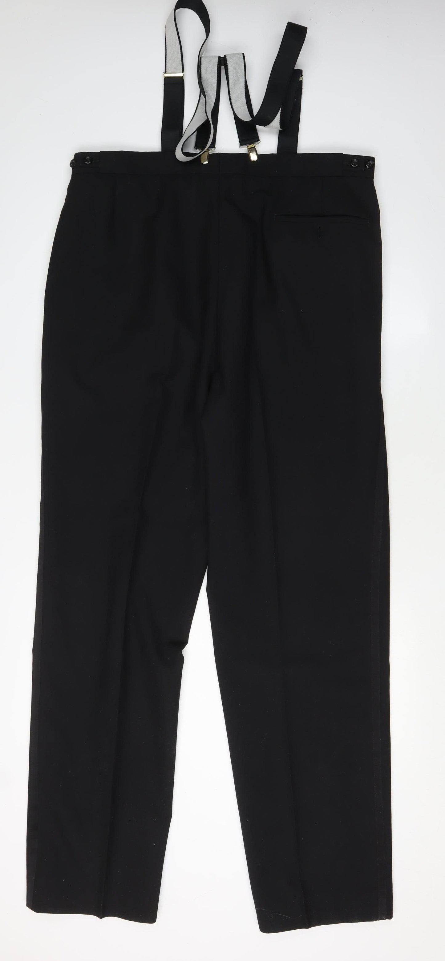 Berwin & Berwin Men's Black Dress Pants, Size 36, Formal Trousers