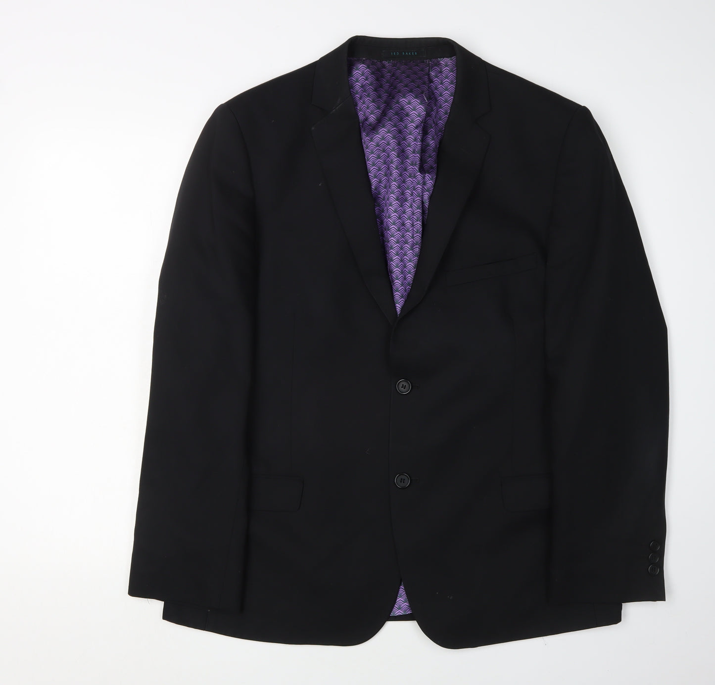 Ted Baker Men's Black Blazer, Size 42S, Wool Blend