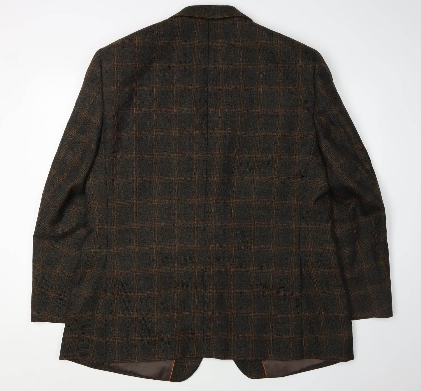 Greenwoods Elite Men's Brown Check Blazer Size 46R