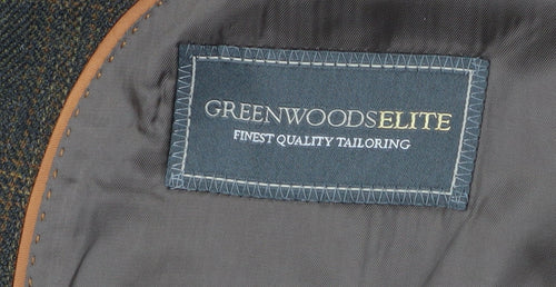Greenwoods Elite Men's Brown Check Blazer Size 46R