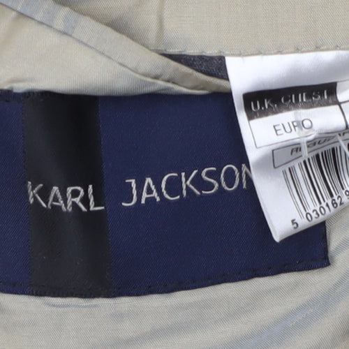 Karl Jackson Men's Grey Blazer, Size 44, Formal Elegance