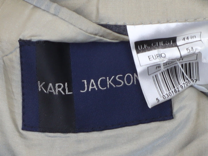 Karl Jackson Men's Grey Blazer, Size 44, Formal Elegance
