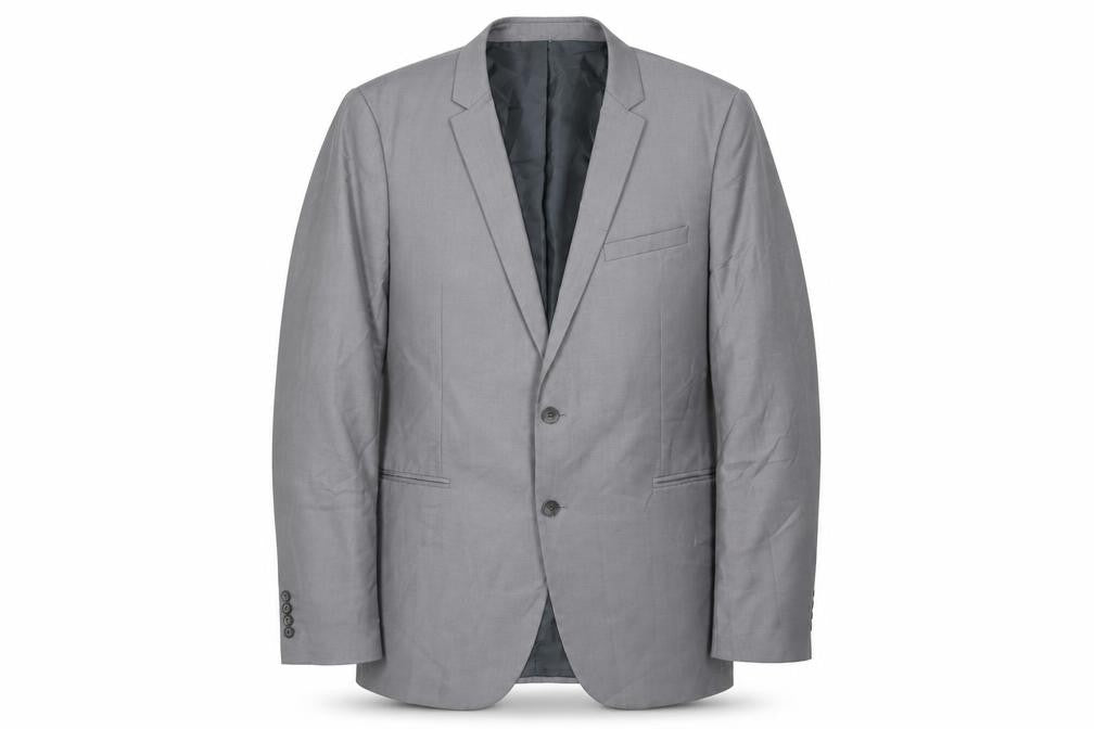 Front view of Selected Homme Men's Grey Blazer, 3XL, Single-Breasted