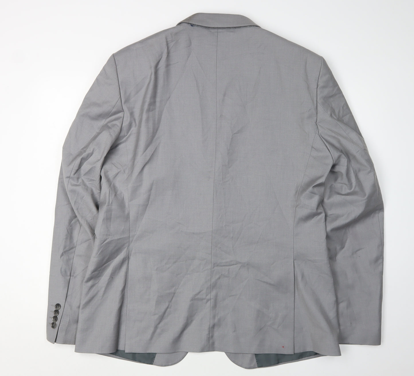 Selected Homme Men's Grey Blazer, 3XL, Single-Breasted