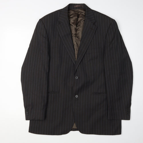 The Label Men's Brown Wool Blazer, Size 40R, Classic Style