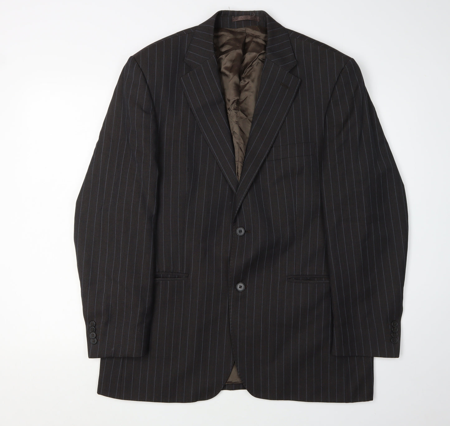 The Label Men's Brown Wool Blazer, Size 40R, Classic Style