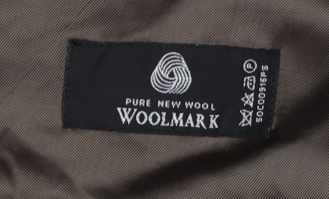 The Label Men's Brown Wool Blazer, Size 40R, Classic Style