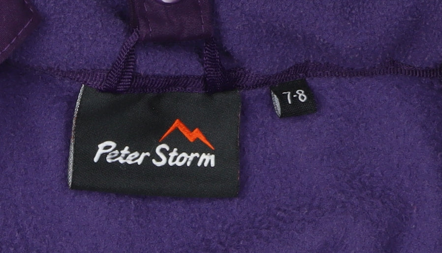 Peter Storm Girls Waterproof Purple Rain Coat 7-8 Years