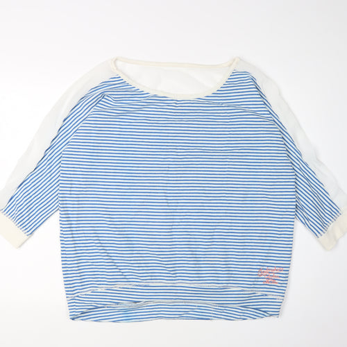 QUBA & Co. Women's Blue Striped Pullover, Size 4