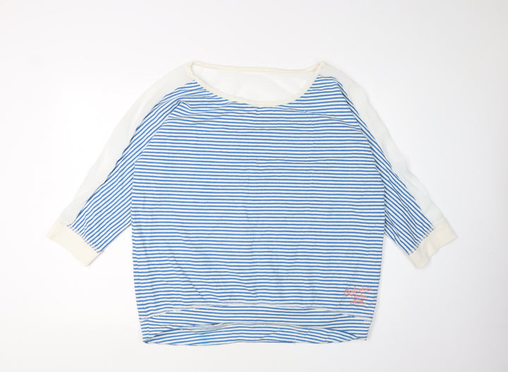 QUBA & Co. Women's Blue Striped Pullover, Size 4