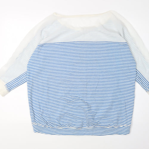 QUBA & Co. Women's Blue Striped Pullover, Size 4