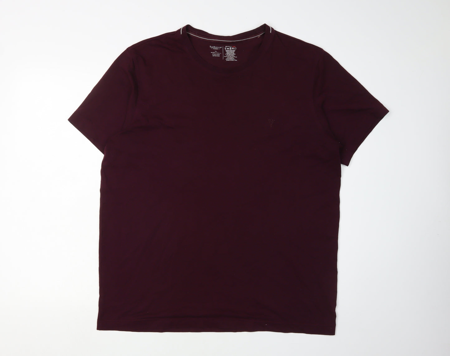 Van Heusen Men's Red XL Crew Neck T-Shirt