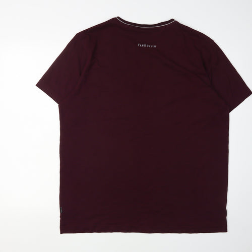 Van Heusen Men's Red XL Crew Neck T-Shirt